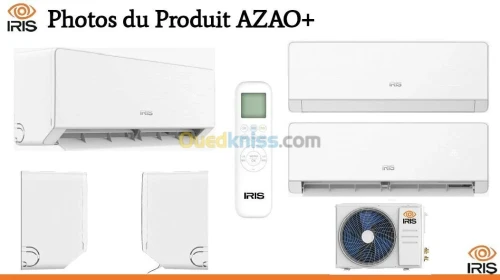 CLIMATISEUR IRIS SPLIT AZAO+ - 2025 - 24000 BTU - TROPICAL - INVERTER - CHAUD & FROID - BLANC 