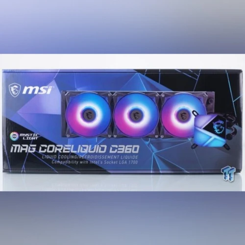 MSI MAG CORELIQUID C360 - WATER COOLING 360MM - 3 X FANS ARGB - PERFORMANCE - INTEL & AMD - BLACK