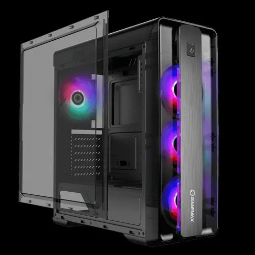 BOITIER GAMING GAMEMAX MOONLIGHT RAINBOW ATX RGB BLACK