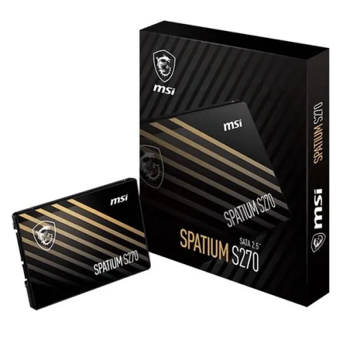 MSI SPATIUM S270 480GB - SSD SATA III 2.5" - 500 MB/S - 3D NAND - 500 TBW - PORTABLE - BLACK