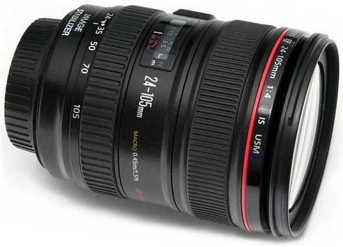 CANON OBJECTIF EF 24-105mm -  F/4L IS II USM - APS-C - 3 VITESSES - FOCALE AJUSTABLE - MÉTAL - NOIR