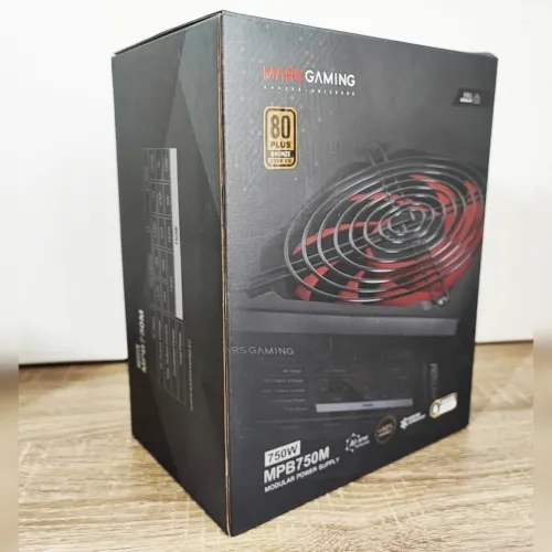 MARS GAMING MPB750M - ALIMENTATION 80 PLUS BRONZE - FULL MODULAIRE - 140 MM SILENCIEUX - BLACK 
