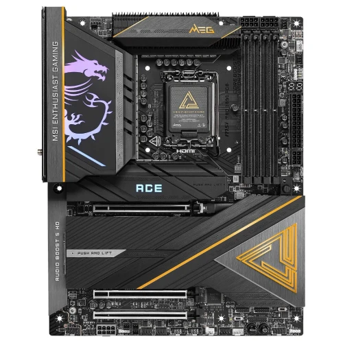MSI MEG Z890 ACE - ATX SOCKET 1851- INTEL Z890 - 4X DDR5 - M.2 PCIE 5.0 - WI-FI 7 - DUAL LAN -BLACK 