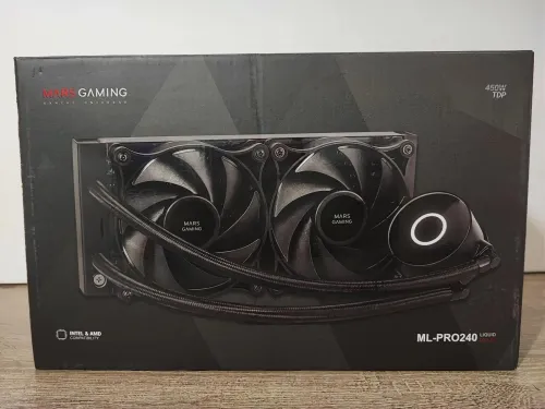 WATERCOOLING MARS GAMING ML-PRO240- MULTI SOCKET- TDP 450W- INFINITY MIRROR-2 FRGB SILENT FAN-Black