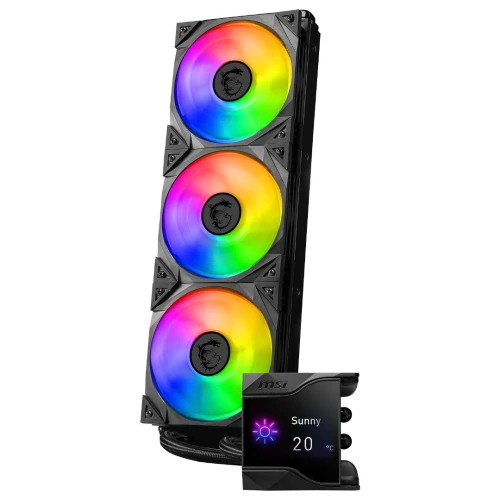 MSI MPG CORELIQUID D360 - WATER COOLING 360MM - ÉCRAN LCD - HAUTE PERFORMANCE - INTEL & AMD - BLACK