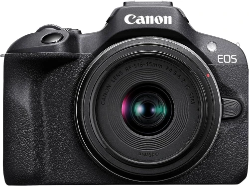 CANON EOS R100 - APPAREIL PHOTO HYBRIDE 4K + OBJECTIF RF-S 18-45MM - F/4.5-6.3 IS STM - 24,1 MLPXL - WI-FI - LCD - BALCK