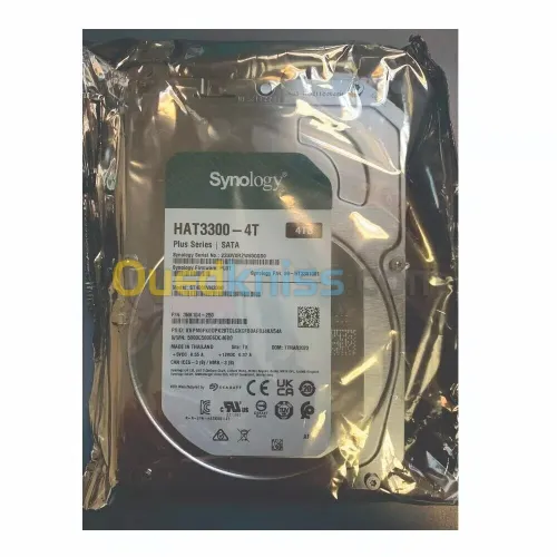 SYNOLOGY HAT3300-4T - DISQUE DUR 3.5" 4TO - 5400 RPM SERIAL ATA 6GB/S -202 MO/S - POUR NAS SYNOLOGY 
