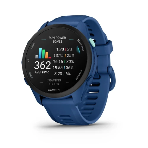 GARMIN FORERUNNER 70 - SMARTWATCH CONNECTÉE - 43MM GPS - 1,2 POUCE AMOLED TACTILE - ETANCHE 5ATM - ANDROID & IOS - BLACK & BLEU