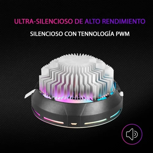 AIR COOLING MARS GAMING MCPU120 - Chroma RVB - VENTILATEUR SILENCIEUX - TDP 120W - NOIR