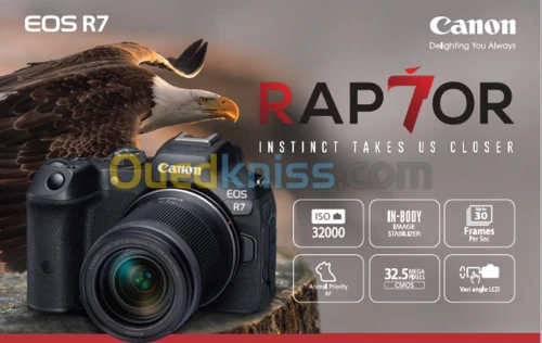 CANON EOS R7 Hybride MIRROLESS 32.5MP 4K Vidéo + objectif RF-S 18-150mm F3.5-6.3 IS STM
