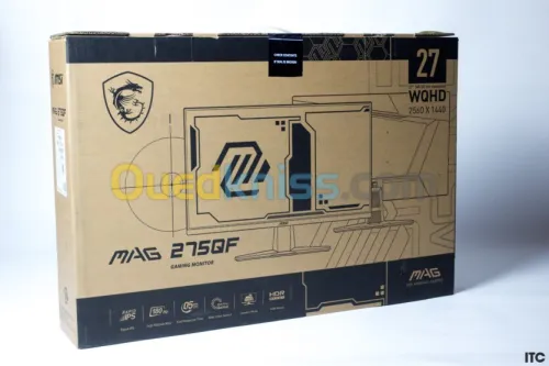 ECRAN MSI MAG 275QF - 27" 2.5K WQHD 2560X1440 - 180HZ - 0,5ms - IPS - sRGB 101% - HDR READY - BLACK 