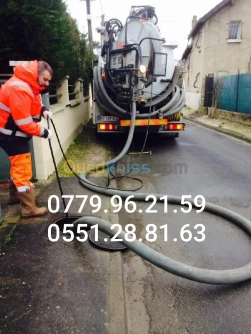 Société tout travaux nettoyage d'assainissement débouchage conduite  curage conduite 