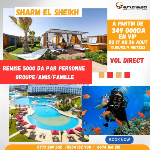 voyage organisé sharm el sheikh vol direct en promotion 