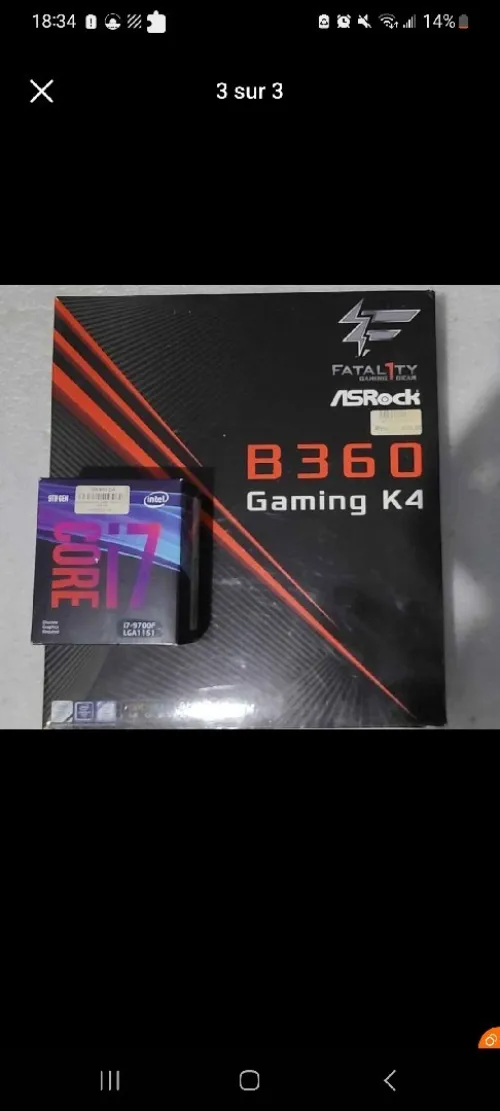  ASRock B360 Gaming K4 +i7 9700F +Ram XPG 8G  rgb 