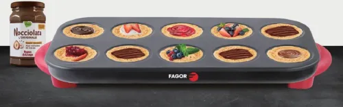 Crêpière électrique Crêpe Party FAGOR 10 personnes (1500 W) avec un pot de NOCCIOLATA GRATUIT