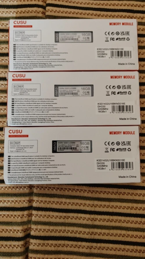 RAM CUSU 16GB DDR4 3200MHz