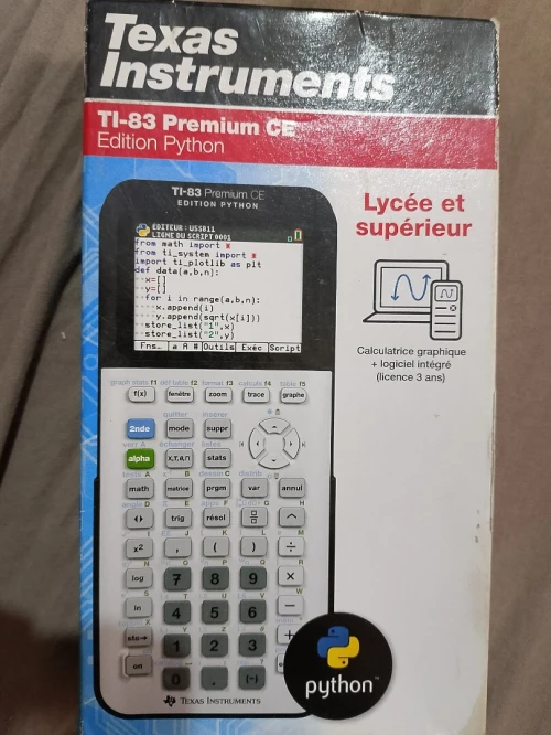 CALCULATRICE SCIENTIFIQUE GRAPHIQUE TEXAS INSTRUMENTS TI 82 ÉDITION PYTHON
