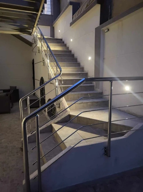 Rampes d'escaliers en inox 