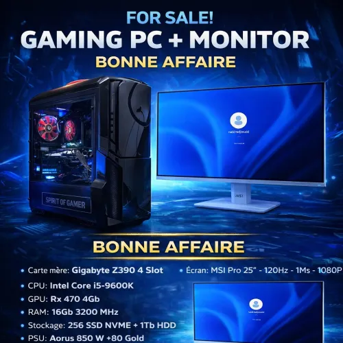 Pc gaming + Ecran msi