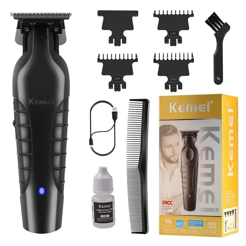 Tondeuse Kemei KM-2299 coupe precise barbe & cheveux, sabots inclus.