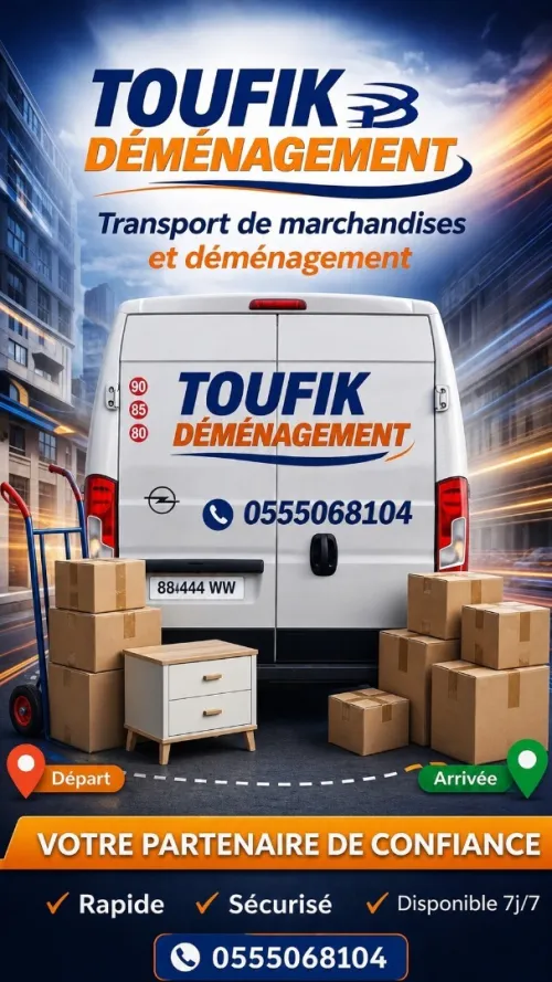DÉMÉNAGEMENT AVEC TOUFIK  FOURGON BOXER CHÂSSIS LONGUE