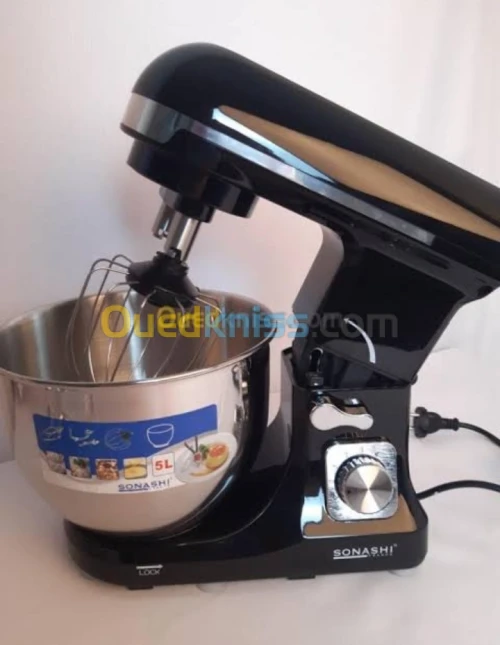 خلاط وعجان بقوة 1000 واط وبـ 6 سرعات مختلفة من سوناشي فرنسا Stand Mixer Sonashi SMX-141