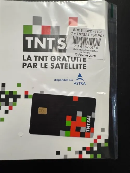 Carte tntsat authentique PC7 HD valable 04 ans