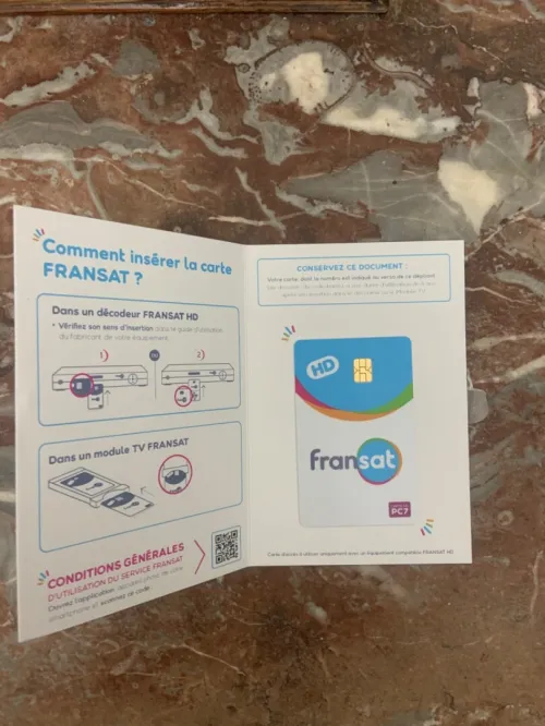 Carte fransat originale HD PC7 valable 04 ans
