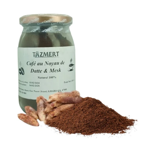 Café Noyaux de dattes 100% naturelles  sans additifs bocal de 200 gr 