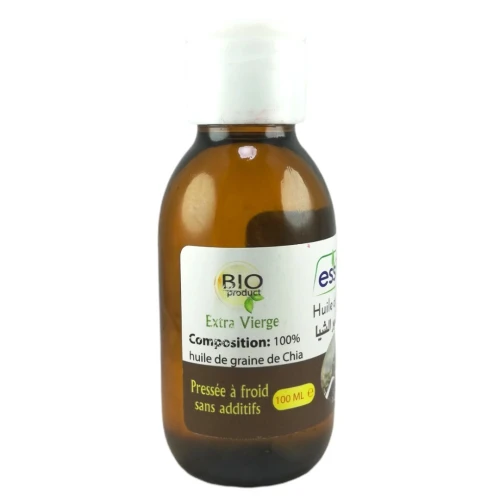 Huile de Graines de Chia Pressée à Froid Pure et 100% naturel Sans Additifs 100ml