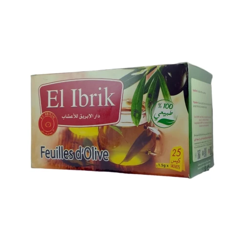 Tisane Feuilles Olivier en sachets infusions 25 sachets de 1.5g