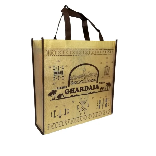 Sac Shopping Réutilisable Pliable Résistant aux Déchirures Non-tissé Avec Poignée 