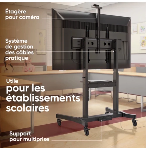 Support tv à roulettes