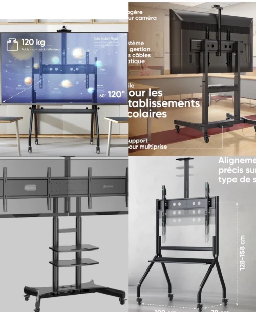 Support tv à roulettes
