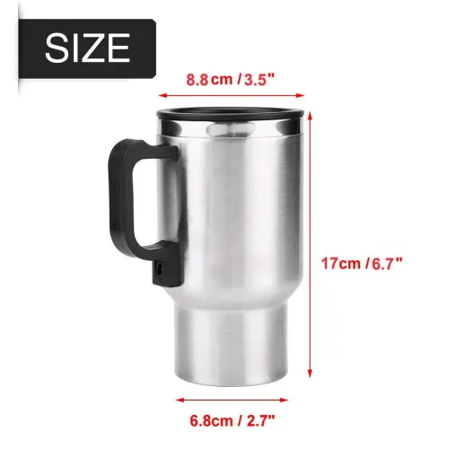 Thermos electrique chauffant pour voiture avec prise Allume Cigare Chauffe Eau,Thé,Café