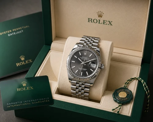 Rolex Datejust ساعة يد فضية بالأزرق