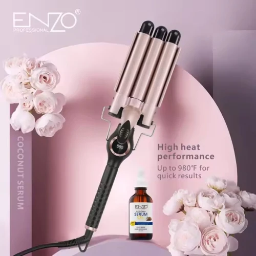  BaniliENZO PROFESSIONAL Fer à Boucler Triple Barillet   مكواة تجعيد ثلاثية الأسطوانات