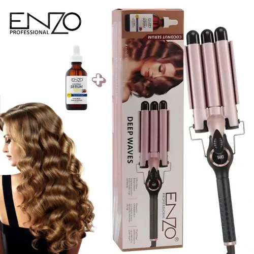  BaniliENZO PROFESSIONAL Fer à Boucler Triple Barillet   مكواة تجعيد ثلاثية الأسطوانات
