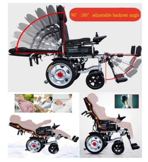 Fauteuil roulant électrique inclinable multipostions 