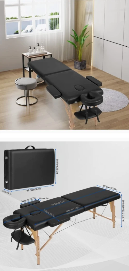 Table de massage Pliable en bois