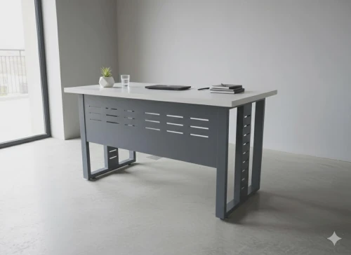 مكتب بهيكل حديدي Bureau pieds métalique