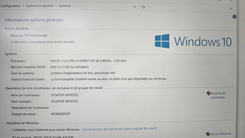 Pc lenovo thinkpad i5 6eme 