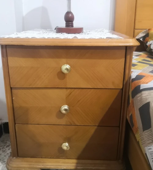 Chambre à coucher Cleopatra hêtre plaquée en acajou 2m60