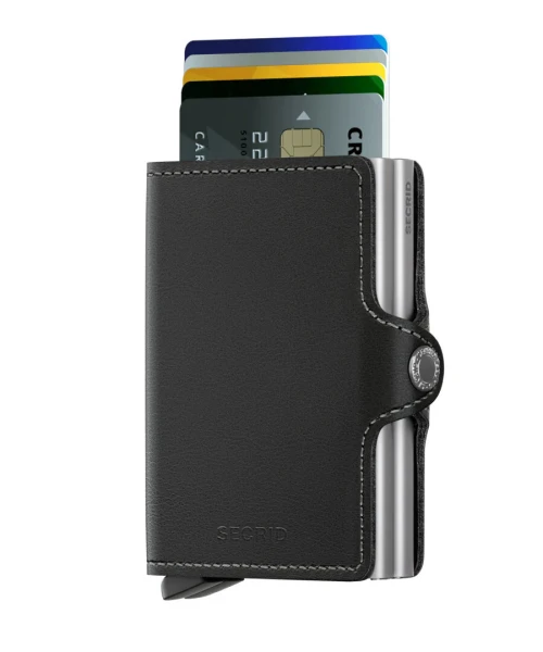 Porte-cartes double en cuir Secrid Original.