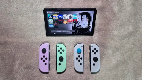 Nintendo Switch OLED Flashé (Puce) + MicroSD 256 Go