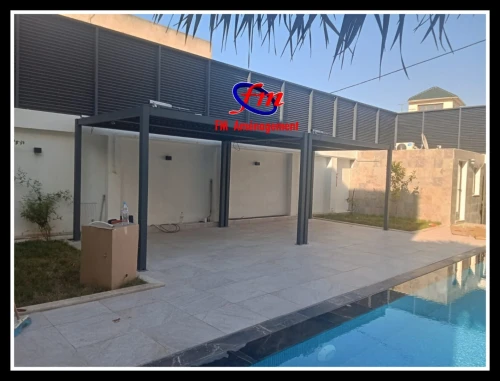 Brise vue, brise soleil, séparation aluminium. Jalousie. Piscine