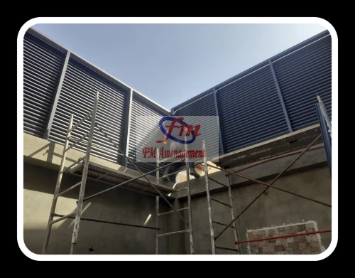 Brise vue, brise soleil, séparation aluminium. Jalousie. Piscine