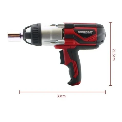 Clé à chocs, boulonneuse électrique 500 N.m 1020W 1.2" avec valise et douilles WORCRAFT | IW-1000