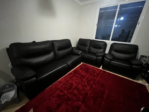 Fauteuils noirs 6 places