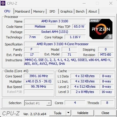 Ryzen 3 3100